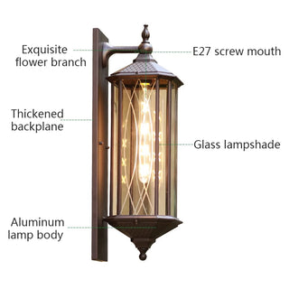 Door Wall Lamp Outdoor Waterproof Chinese Style Courtyard Balcony Wall Lamp Garden Villa Aisle LED Terrace Retro Wall Lamp