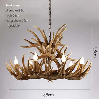 Skye Ridge - Vintage Style Antler Pendant Light – Ideal for Farmhouse or Country Homes