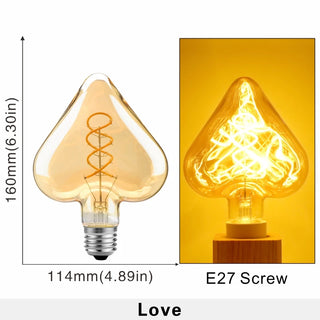 Retro Spade Spiral E27 Screw Bulb 4W