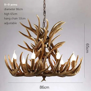 Skye Ridge - Vintage Style Antler Pendant Light – Ideal for Farmhouse or Country Homes