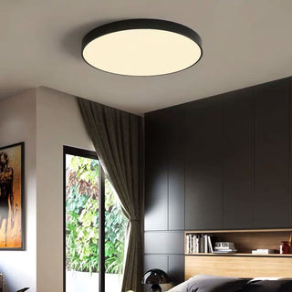 Elorza - Nordic Macaron Ultra Thin Wood Circular  LED Ceiling Lamp Creative Light Fixtures
