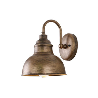 Dovar - Outdoor Round Fixed Curved Arm Downlight Wall Light