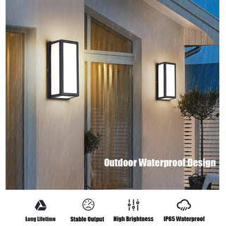 Adeon - LED Outdoor Rectangle Wall Motion Sensor Lamp
