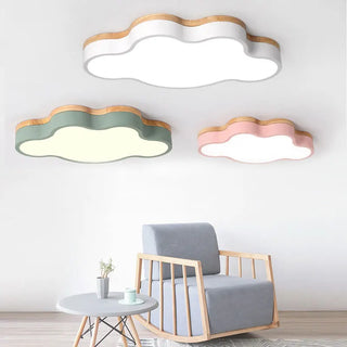 Maracay - Modern Wooden Cloud Flush Mount Ceiling Light