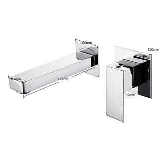 Rasmus  - Modern Waterfall Basin Wall Mounted Mixer Tap