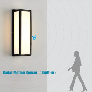 Adeon - LED Outdoor Rectangle Wall Motion Sensor Lamp