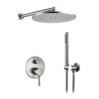 Eustace - Wall Mount Brass Bathroom Shower Set with Rainfall Shower Head