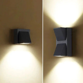 Banks - Dual Head Up/Down Black LED Outdoor Wall Light