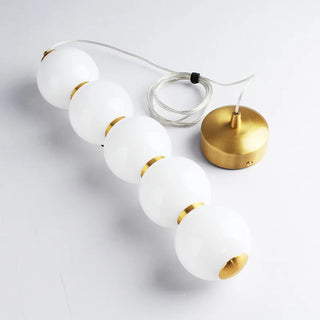 Cardona - String Glass Multi Milk Ball Ceiling Light