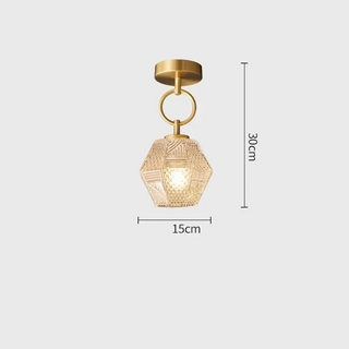 Teddy - Modern Gold Patterned Glass Crystal Wall Light