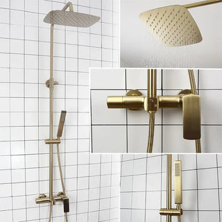 Gretel - Dual Handle Rain Shower Set with Wall Mounted Water Mixer