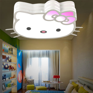 Macario - Pink Kitten Children's Bedroom Ceiling Light
