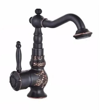 Mellisa - Antique Brass Rotating Single Lever Mixer Basin Tap