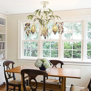 Thames - Modern Abstract Flower Leaf Vine Hanging Chandelier