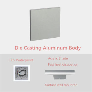 Cadoc - Modern Square LED Waterproof Outdoor Wall Light