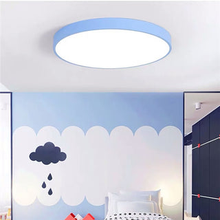 Elorza - Nordic Macaron Ultra Thin Wood Circular  LED Ceiling Lamp Creative Light Fixtures