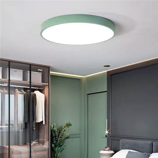 Elorza - Nordic Macaron Ultra Thin Wood Circular  LED Ceiling Lamp Creative Light Fixtures