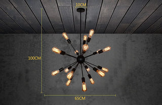 Toledo - Vintage Industrial Loft Multi Bulb Pendant Light