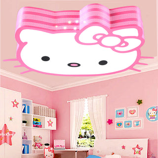 Macario - Pink Kitten Children's Bedroom Ceiling Light