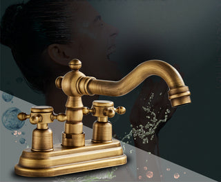 Angelos - Brass Dual Handle Basin Tap