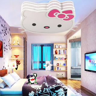 Macario - Pink Kitten Children's Bedroom Ceiling Light