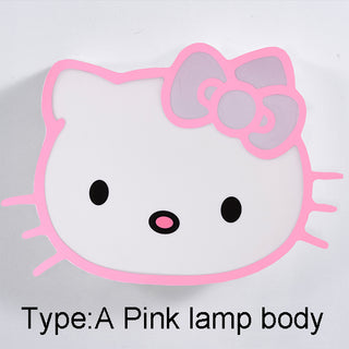 Macario - Pink Kitten Children's Bedroom Ceiling Light