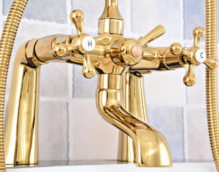 Esau - Vintage Brass Bathtub Shower Tap Set
