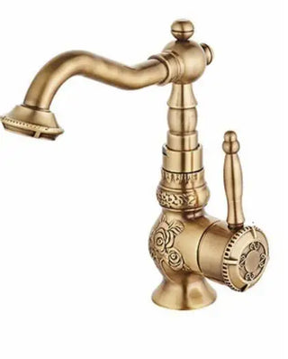 Mellisa - Antique Brass Rotating Single Lever Mixer Basin Tap