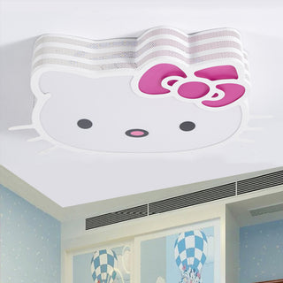 Macario - Pink Kitten Children's Bedroom Ceiling Light