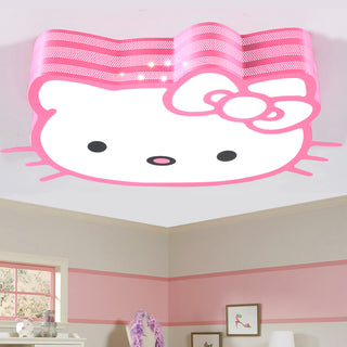 Macario - Pink Kitten Children's Bedroom Ceiling Light