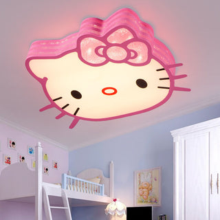 Macario - Pink Kitten Children's Bedroom Ceiling Light