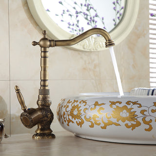 Mellisa - Antique Brass Rotating Single Lever Mixer Basin Tap