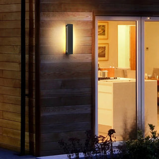 Owena - Rectangle Modern Outdoor Black Villa Lamp