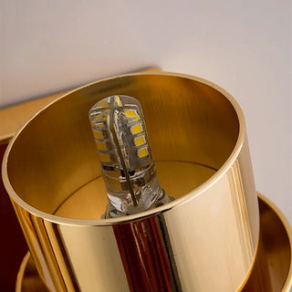 Elowyn - Modern Gold Glass Cylindrical Up Down Wall Light