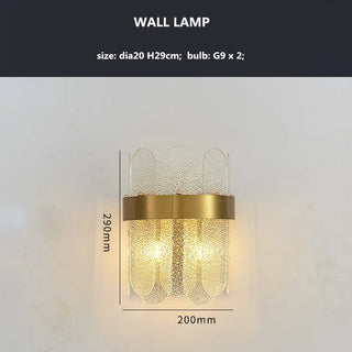 Elend - Patterend Glass Gold Hanging Ceiling Chandelier