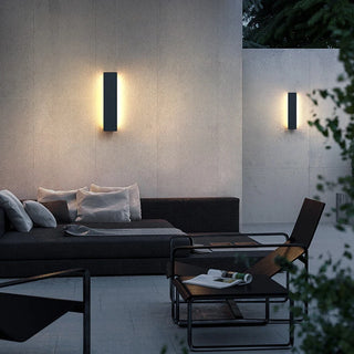 Owena - Rectangle Modern Outdoor Black Villa Lamp