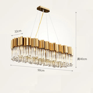 Claire- Modern Gold Stainless Steel Crystal Round Chandelier