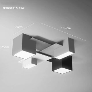 Consejo - Modern Black/White Block Ceiling Light