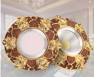 Nassim - American Golden Edge Brown Resin Led  Spotlight Recessed Downlight