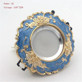 Sentosa - Art Deco Resin Turquoise Gold Garland Led Downlights