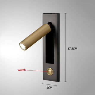 Magaly - Modern Rotating LED Wall Rectangle Reading Wall Light