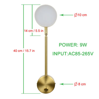 Katheryn - Gold Round Adjustable Wall Light