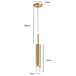 Kumla - Modern Gold Hanging Tube Pendant Ceiling Light