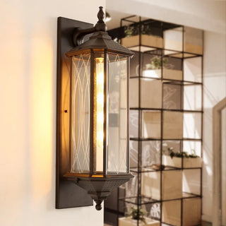 Door Wall Lamp Outdoor Waterproof Chinese Style Courtyard Balcony Wall Lamp Garden Villa Aisle LED Terrace Retro Wall Lamp