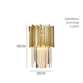 Claire- Modern Gold Stainless Steel Crystal Round Chandelier
