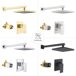 Ozias - Wall Mounted Rainfall Shower Set Single Lever