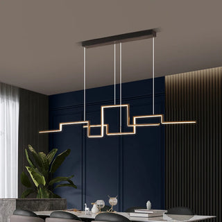 Genom - Long Thin Modern Hanging LED Chandelier