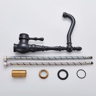 Saundra - Rotatable Antique Single Handle Hot & Cold Mixer Kitchen Tap