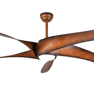 Piotr - 60inch Brown 5 Blade Ceiling Fan with Light
