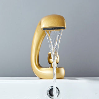 Lex - Curved Bathroom Single Lever Modern Mixer Basin Tap